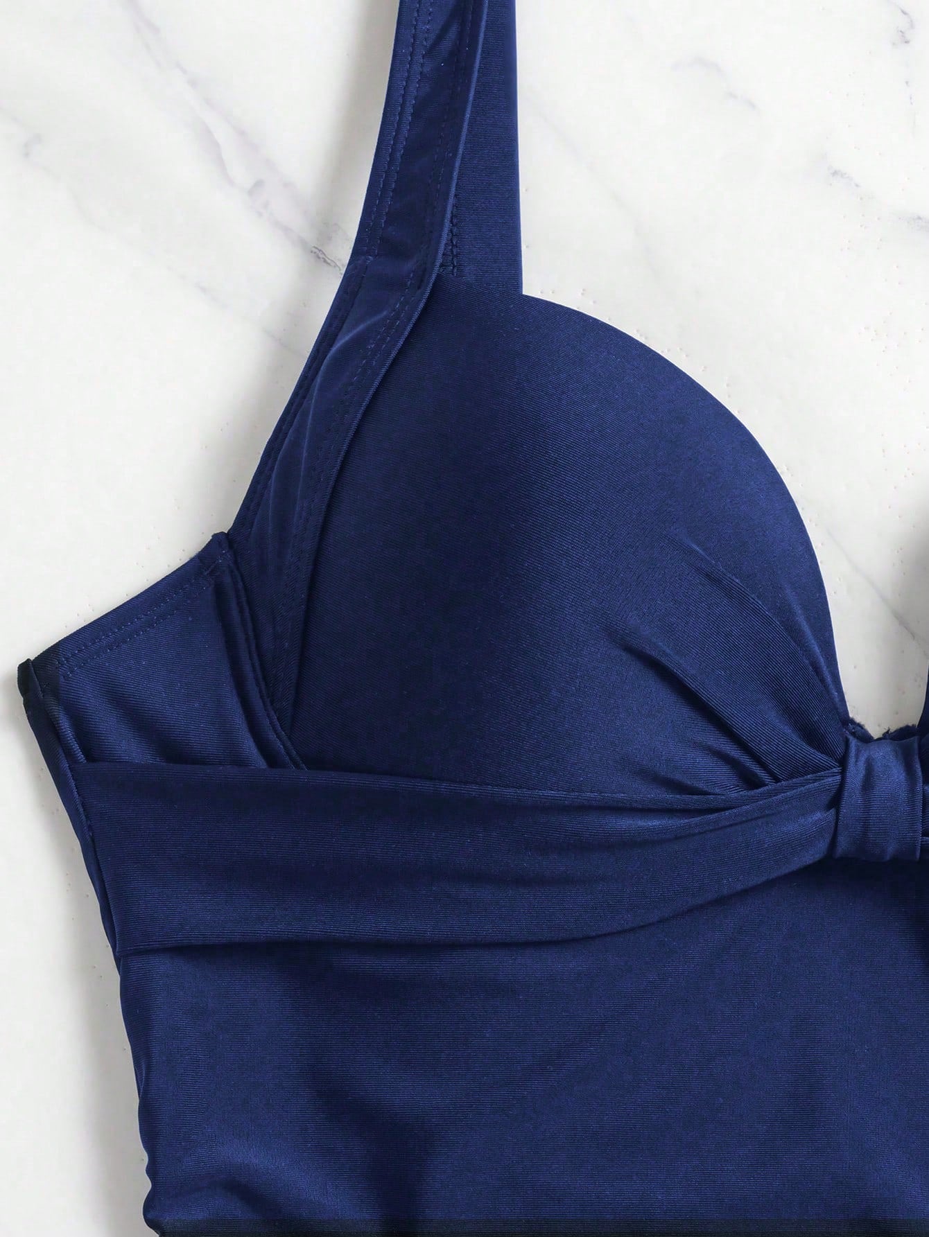 Swim Women Stylish Solid Colored One-Piece Swimsuit With Push-Up Padded Cups,Summer Beach