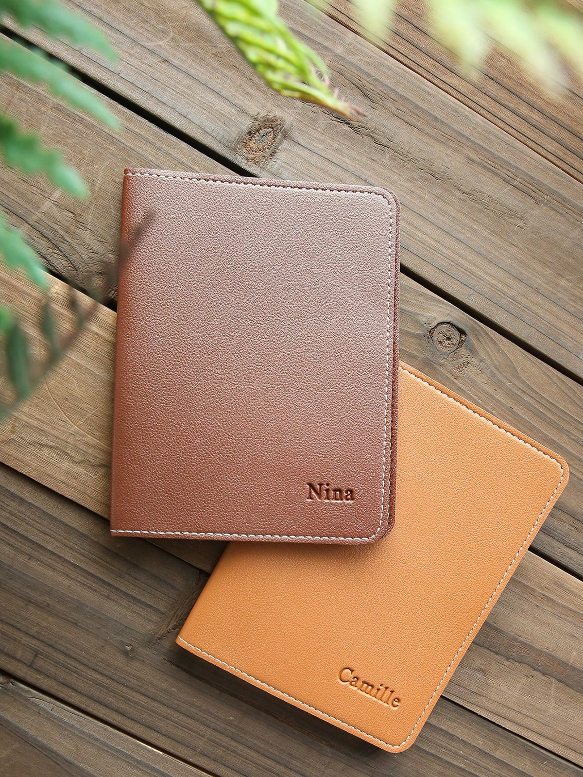 Takeoak Custom Name Passport Holder Personalized Leather Passport Cover Maroon Burgundy Travel Case For Men Women