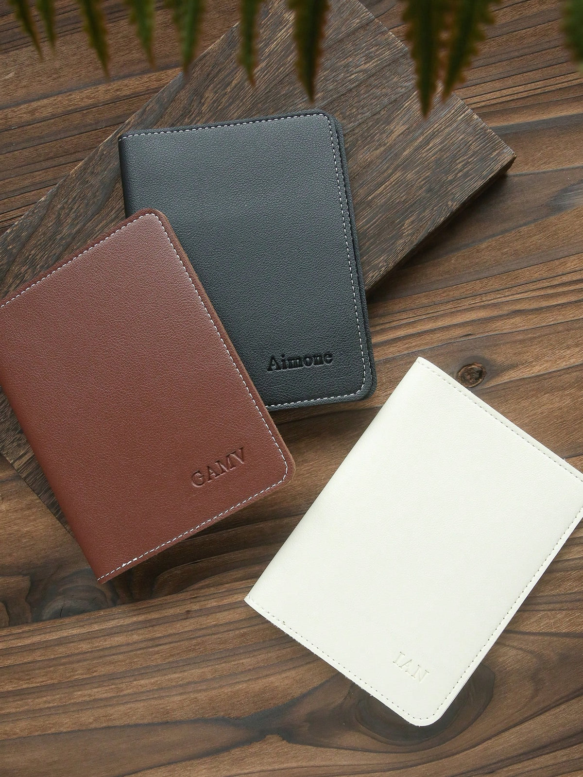 Takeoak Custom Name Passport Holder Personalized Leather Passport Cover Maroon Burgundy Travel Case For Men Women