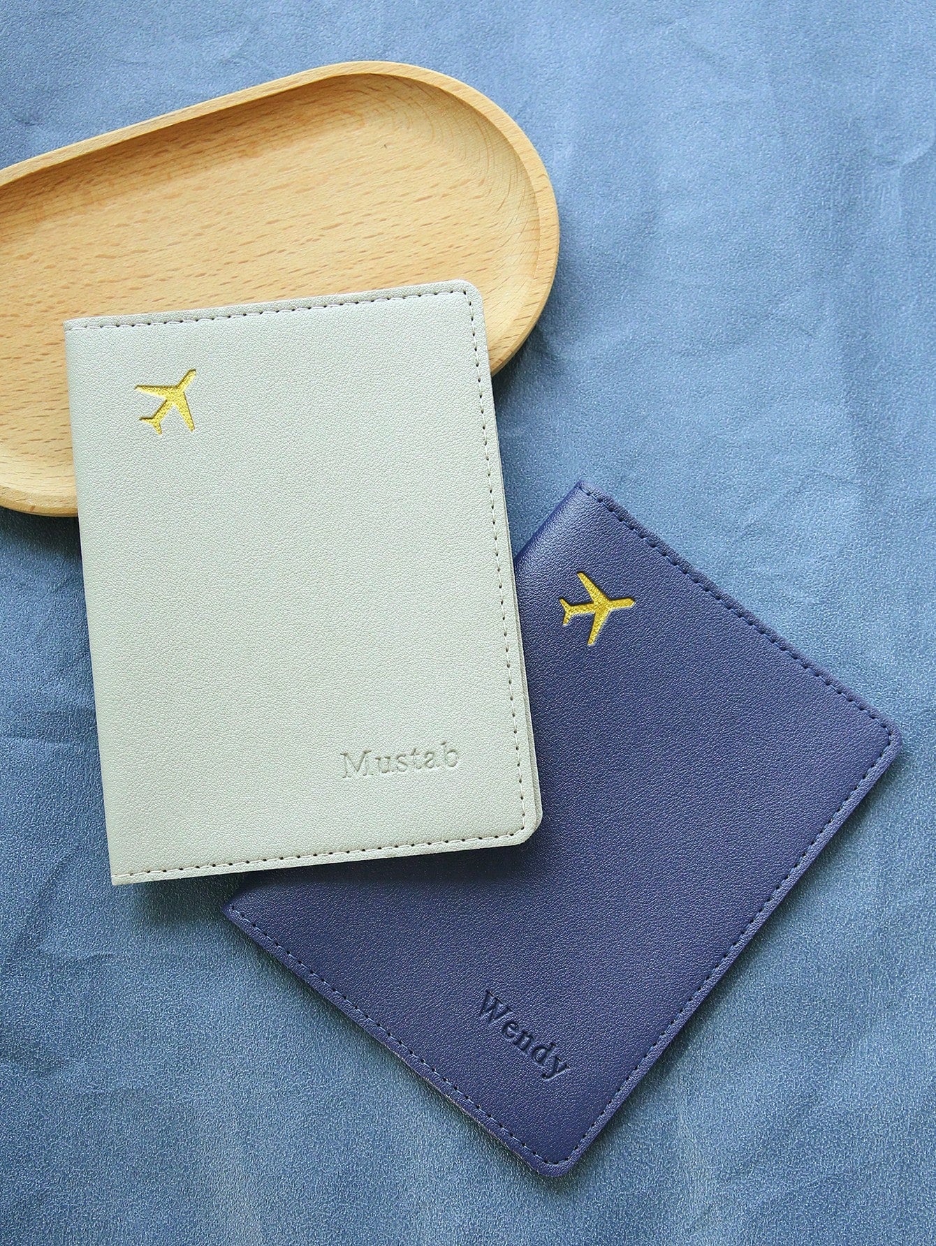 Takeoak Personalized Passport Cover, Passport Holder, Travel Wallet, Elegant ID Card Case, Personalized Luggage Tag, Travel Organizer, Large Capacity, Birthday Gift, Anniversary Gift, Christmas Gift