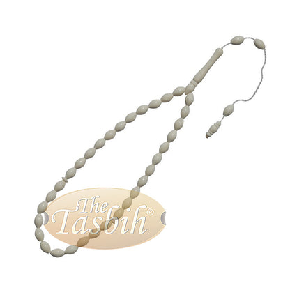 Tapered Oval Shape Small Camel Bone 33-Bead 7.5x10 mm Tasbih