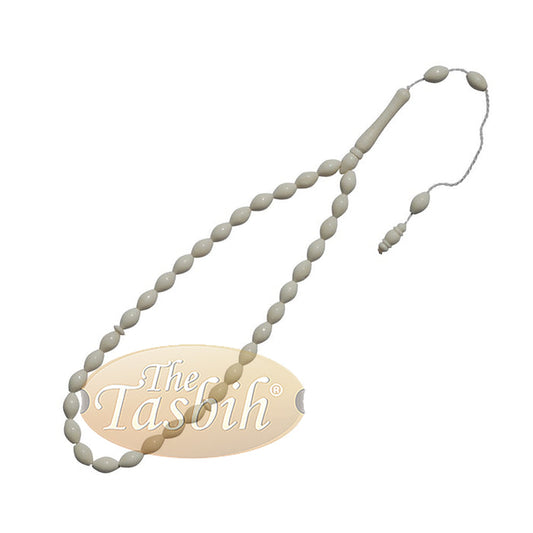 Tapered Oval Shape Small Camel Bone 33-Bead 7.5x10 mm Tasbih