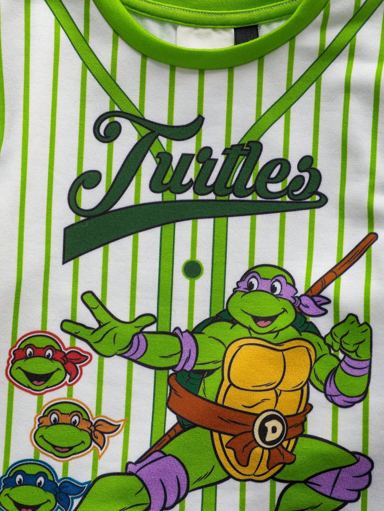 TEENAGE MUTANT NINJA TURTLES| Baby Boy Summer Casual Colorblock Striped Cartoon Print T-Shirt And Shorts Set