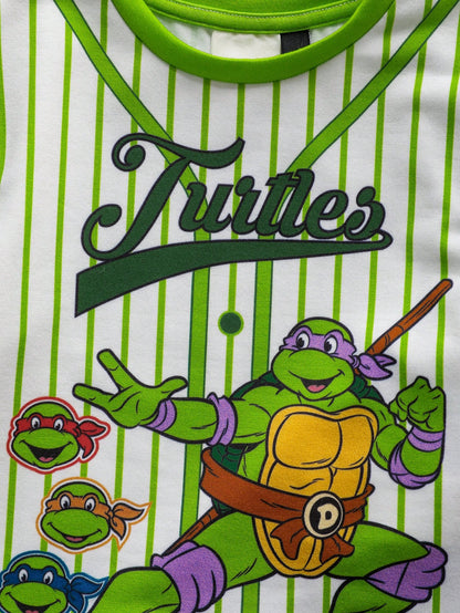 TEENAGE MUTANT NINJA TURTLES| Baby Boy Summer Casual Colorblock Striped Cartoon Print T-Shirt And Shorts Set