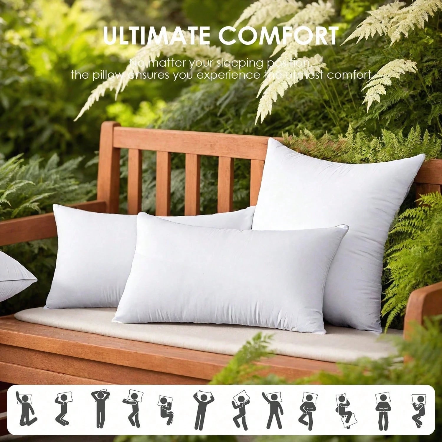 The YUNDO Brand Label Features A White Cushion Core. It Is Suitable For Sofa Cushions, Mattresses, And Patio Cushions. The Sizes Available Are 18*18 Inches, 20*20 Inches, 12*20 Inches, And 22*22 Inche
