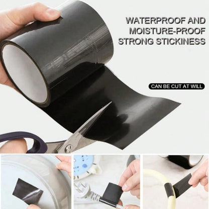 Thick, Flexible Rubber Waterproof Tape- For Sealing And Patching Leaks, Underwater, Indoor And Outdoor Use- For Home, RV, Roof, And Swimming Pool Repairs, Black, 1 Piece Per Pack.