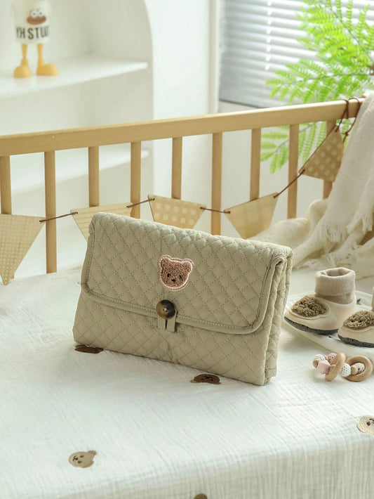 Thick Quilted Diaper Bag With Pad, Suitable For Baby Boys And Girls, Machine Washable, Indoor And Outdoor Use, Essential Baby Item, Great Gift