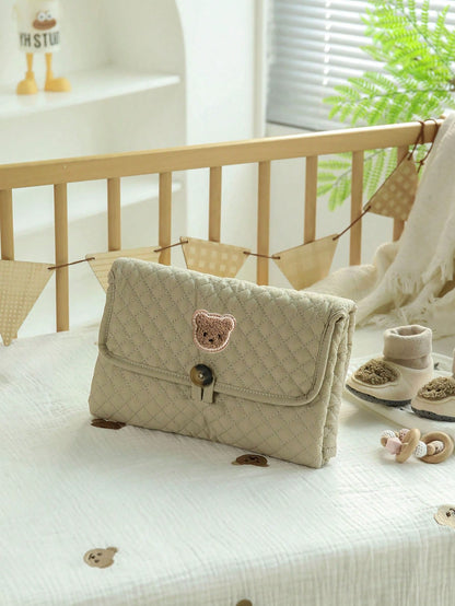 Thick Quilted Diaper Bag With Pad, Suitable For Baby Boys And Girls, Machine Washable, Indoor And Outdoor Use, Essential Baby Item, Great Gift
