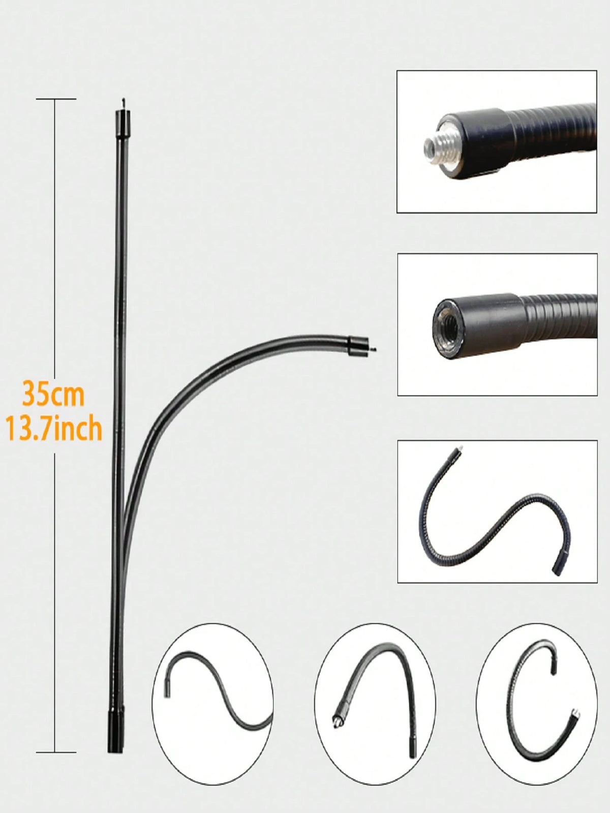 This 63-Inch Aluminum Alloy Phone Holder Includes A 13.7-Inch Delay Hose And Phone Clip, Compatible With DSLR Cameras, Smartphones, Projectors, Binoculars, And Webcams. Ideal For Travel, Live Streamin