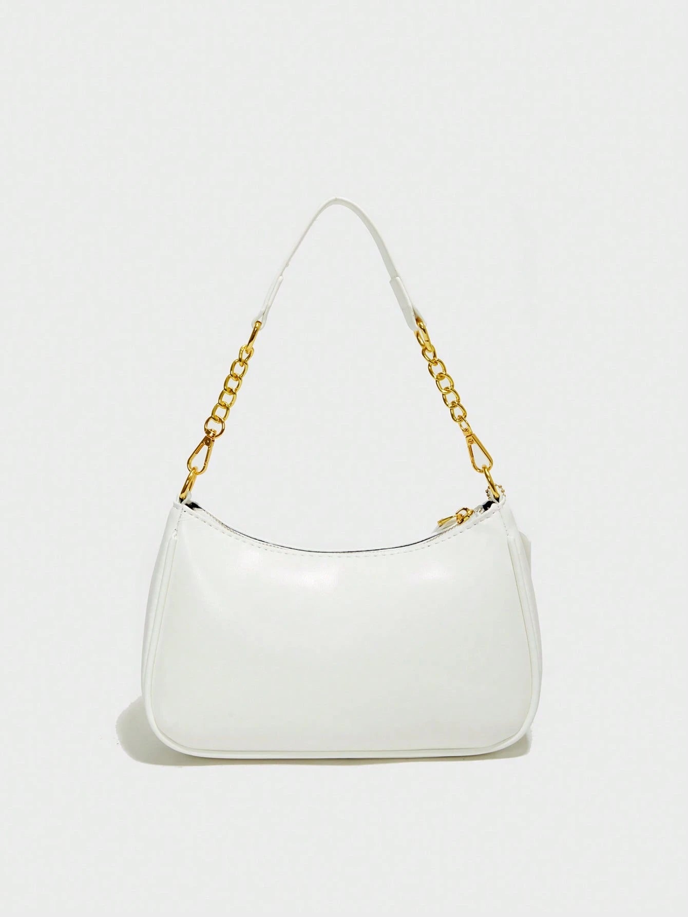 This Fashionable Shoulder Bag Features A Classic Letter Pattern And Pearl Cherry Pendant Decoration. Made Of Solid-Color Waterproof PU Material, It Can Be Used As A Shoulder Bag, Underarm Bag, Crescen
