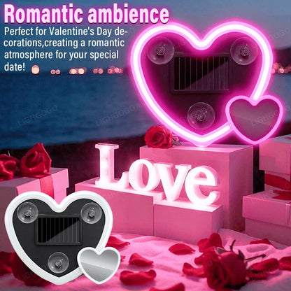 This Is A Pink, Heart-Shaped Car Ambient Light, Featuring A Double-Heart Design, Solar Power And USB Charging Capabilities, And Multiple Lighting Modes. It's Perfect For Dashboard Decoration And Inter
