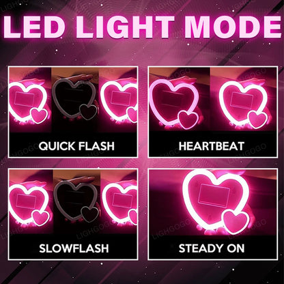 This Is A Pink, Heart-Shaped Car Ambient Light, Featuring A Double-Heart Design, Solar Power And USB Charging Capabilities, And Multiple Lighting Modes. It's Perfect For Dashboard Decoration And Inter