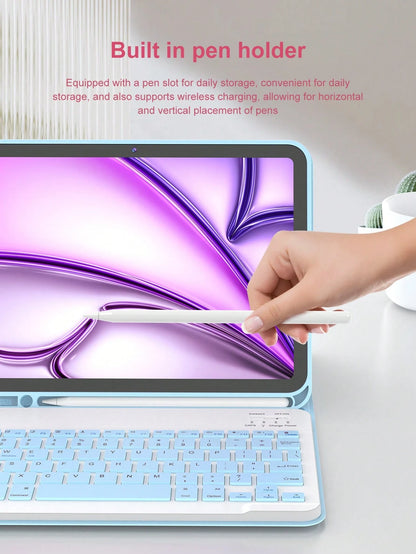 This Keyboard Case Is Compatible With IPad (A16) 11th Gen, 10th Gen, 7th/8th/9th Gen, IPad Air 4th/5th Gen/(M2) 2024/(M3) 2025, IPad Pro 11-Inch (2018/2020/2021/2022). It Is Made Of PU Leather Materia