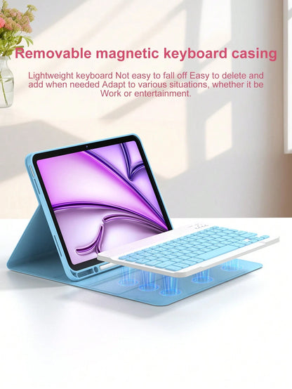 This Keyboard Case Is Compatible With IPad (A16) 11th Gen, 10th Gen, 7th/8th/9th Gen, IPad Air 4th/5th Gen/(M2) 2024/(M3) 2025, IPad Pro 11-Inch (2018/2020/2021/2022). It Is Made Of PU Leather Materia