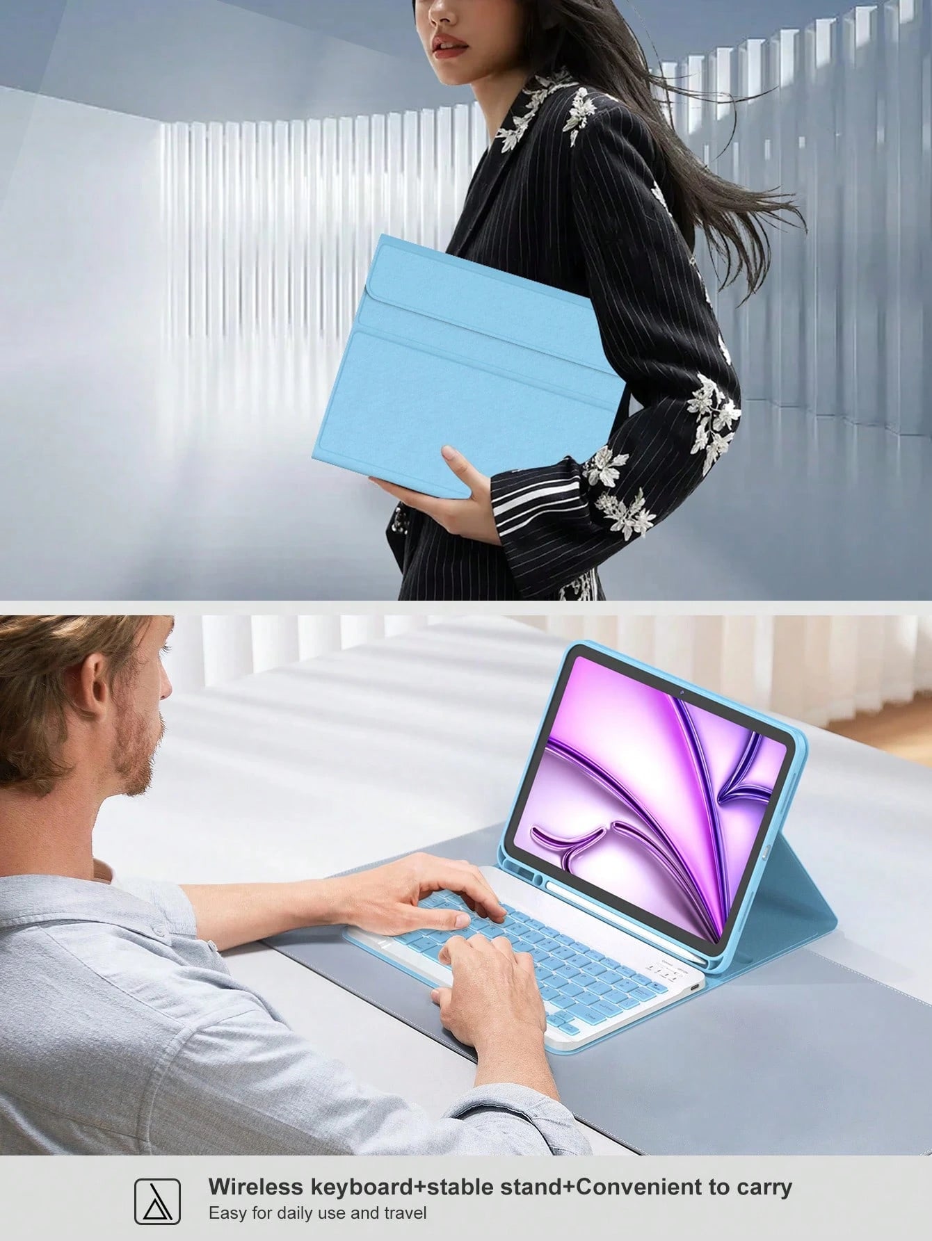 This Keyboard Case Is Compatible With IPad (A16) 11th Gen, 10th Gen, 7th/8th/9th Gen, IPad Air 4th/5th Gen/(M2) 2024/(M3) 2025, IPad Pro 11-Inch (2018/2020/2021/2022). It Is Made Of PU Leather Materia