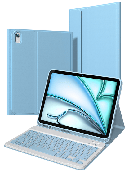 This Keyboard Case Is Compatible With IPad (A16) 11th Gen, 10th Gen, 7th/8th/9th Gen, IPad Air 4th/5th Gen/(M2) 2024/(M3) 2025, IPad Pro 11-Inch (2018/2020/2021/2022). It Is Made Of PU Leather Materia