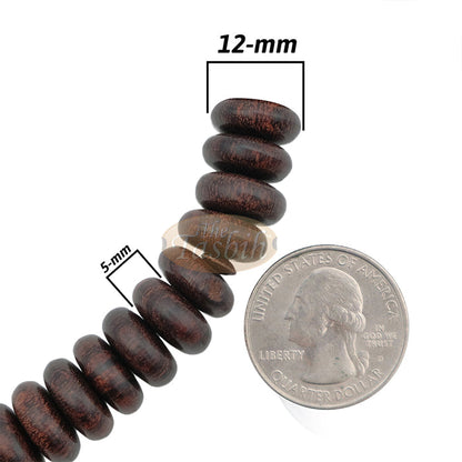 Tijani Tariqah Sibha - Limited Edition Madhawi 13x5 mm Tamarind Pewter Inlay Contour Dividers 100 Beads
