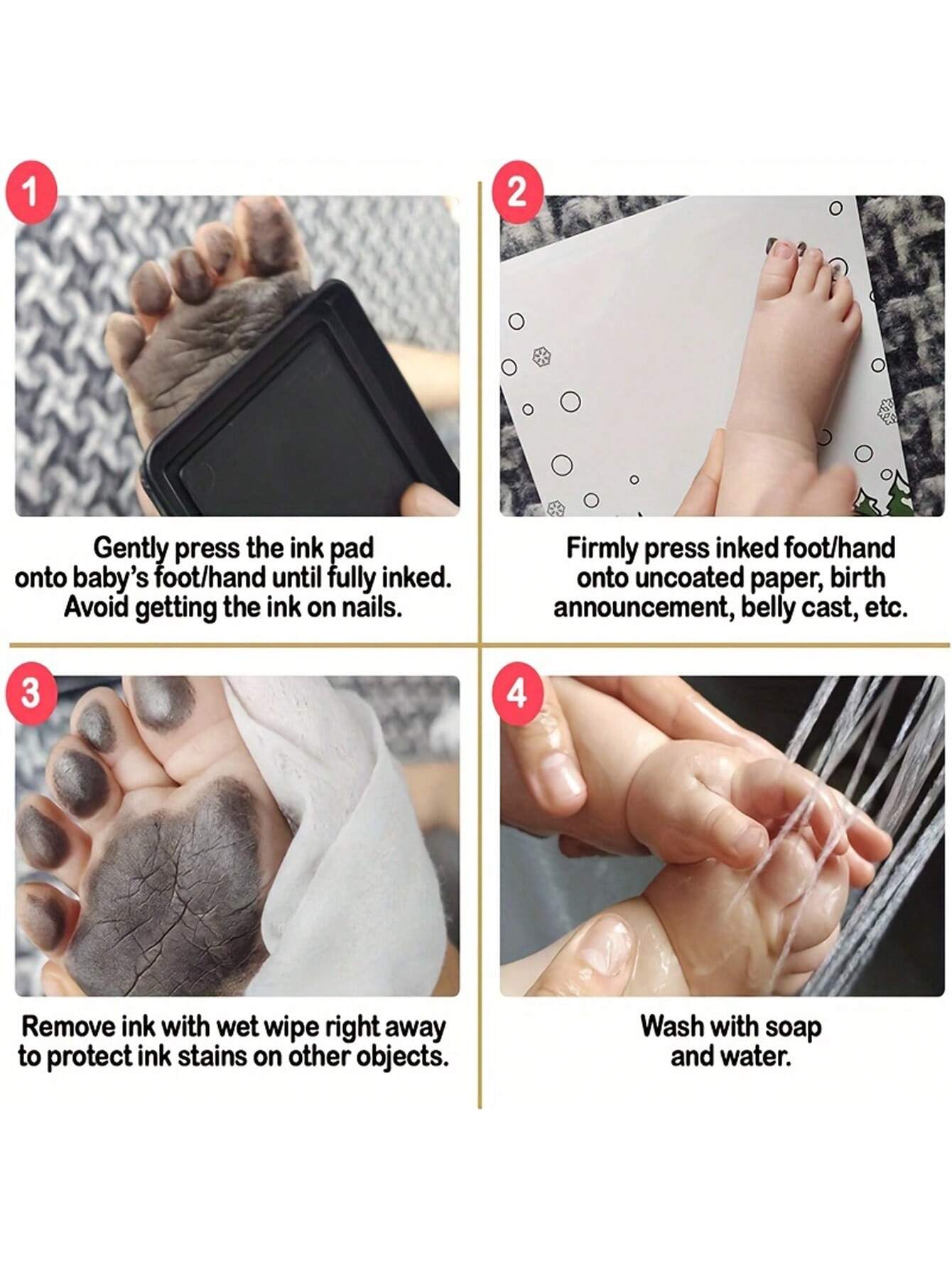 Timeless Impressions DIY Hand & Footprint Kit- Cherish Precious Memories, Perfect For Baby Showers, Easy, Sentimental Gift Idea Baby Shower Family Decorations Gifts Baby Shower Easter Gifts Things Fo