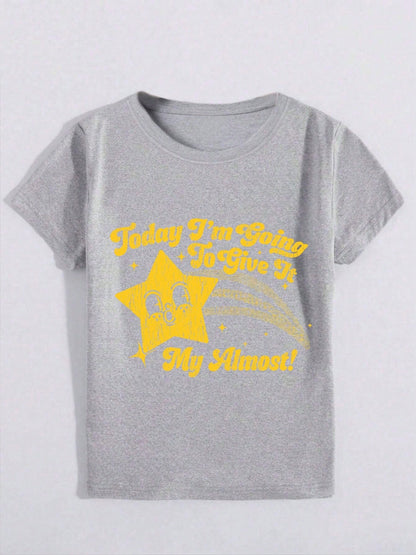 Today Im Going To Give It My Almost Sarcastic Graphic Novelty Tee For Ladies Funny Womens Cute Vintage Fashion Casual Ladies T Shirt