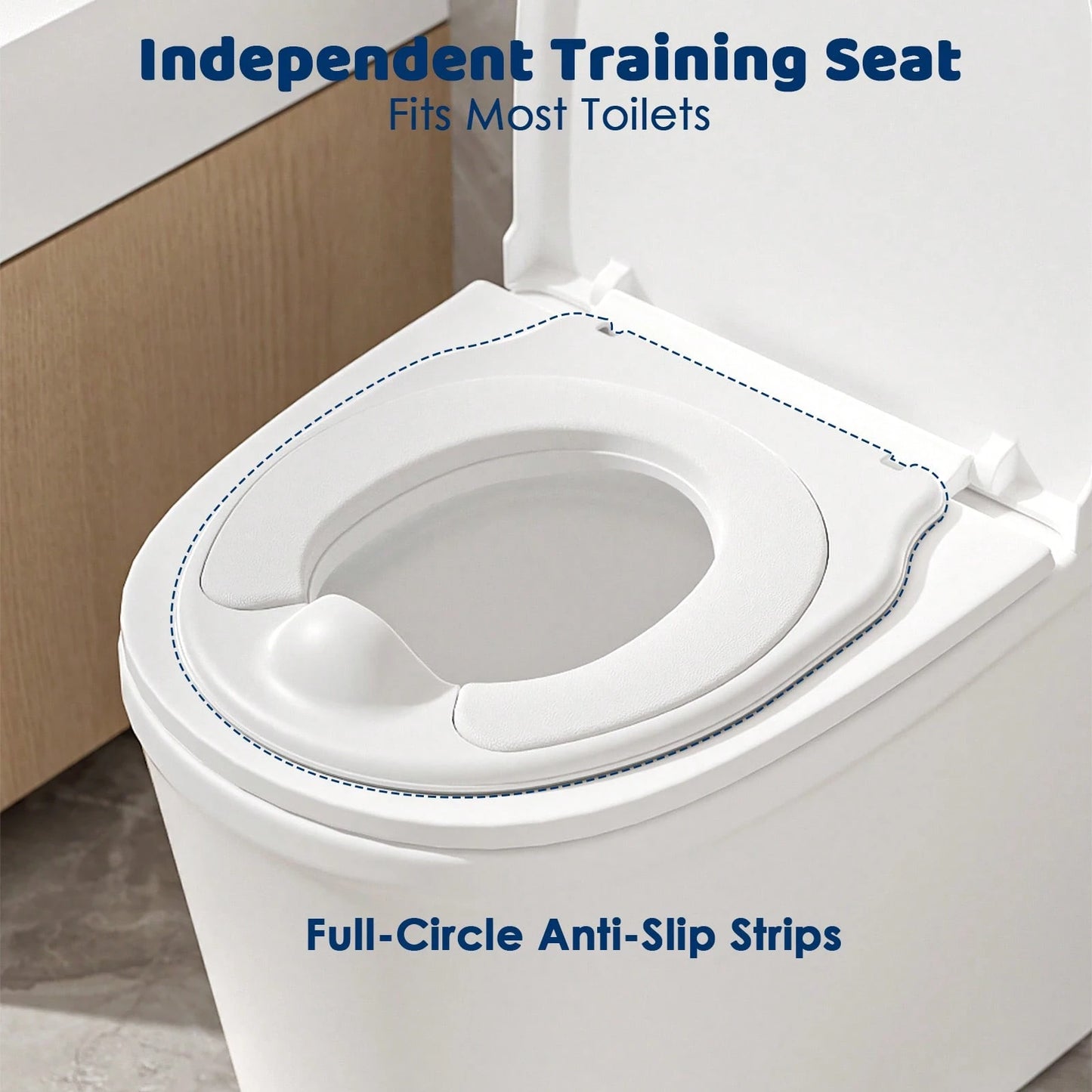 Toddler Potty Training Toilet- With Removable Training Seat, Realistic Flush Sound, Wipes Storage & Toilet Paper Holder, Fits 18-Month-Old Boys & Girls; Features Realistic Toilet Feel, Disposable Lin