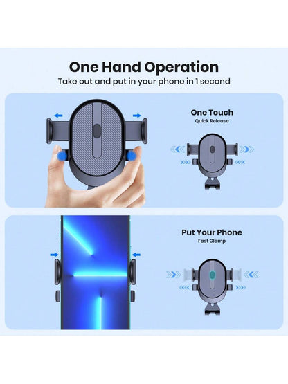 TOPK Car Phone Holder Mount, [Upgrade Auto Locking] Universal Phone Holder With Hook Clip For Car Air Vent Compatible With Cellphones