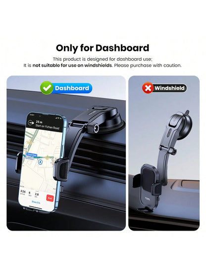 TOPK D40-C Car Phone Holder Mount, Upgraded Handsfree Stand, Phone Holder For Car Dashboard, Compatible With IPhone Android Cell Phones