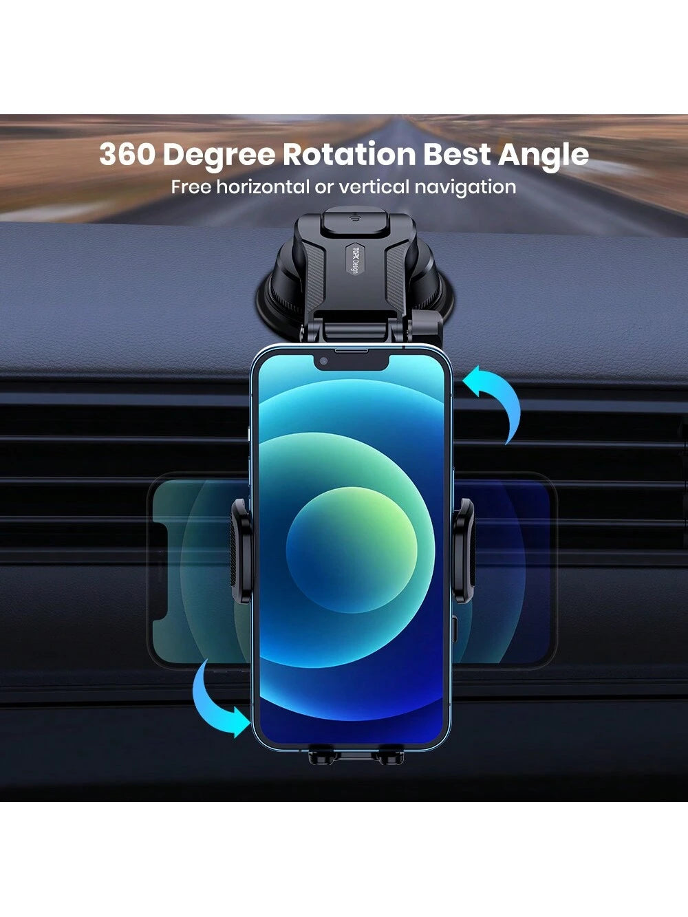 TOPK D40-C Car Phone Holder Mount, Upgraded Handsfree Stand, Phone Holder For Car Dashboard, Compatible With IPhone Android Cell Phones