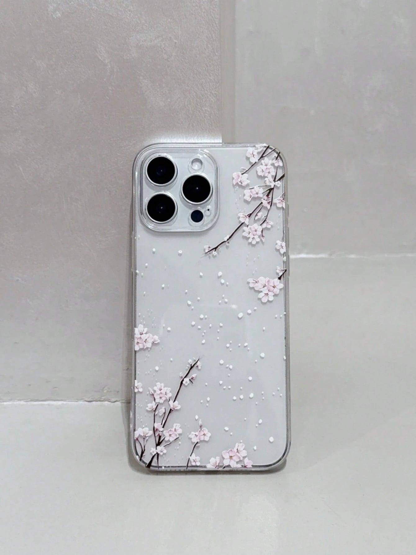 TPU White Pink Floral Element Fashion Phone Case 1pc Transparent Anti-Fall TPU Phone Case Compatible With IPhone 11, 15 Pro Max, 14 Pro Max/Galaxy/Honor X6A, X7B, X8B Waterproof Shockproof Scratch Res