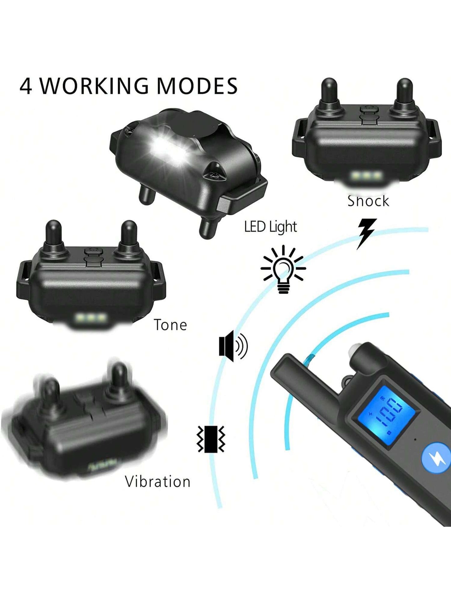 Train Your Dog Easily- Dog Training Collar With 3 Training Modes & 2600ft Control Range