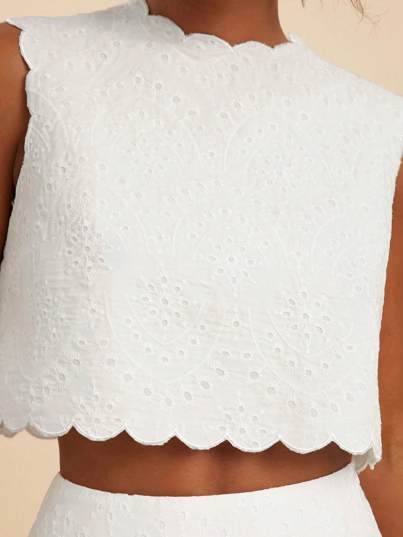 Travachic Women's White Summer Elegant Holiday Tea Party Vacation Two Pieces Outfits,Boho Embroidery Beach,Bohemian Western Style Casual Daily Wear