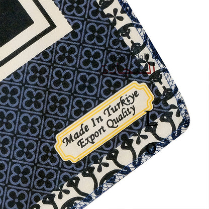 Travel Prayer Rug - Thin 24x40-in Black Kabah Arched Design Sajadah Prayer Rug