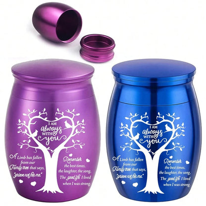 Tree Of Life Small Cremation Urns For Human/Pet Keepsake Sharing Urns Memorial Ashes Holder-A Limb Has Fallen From Our Family Tree