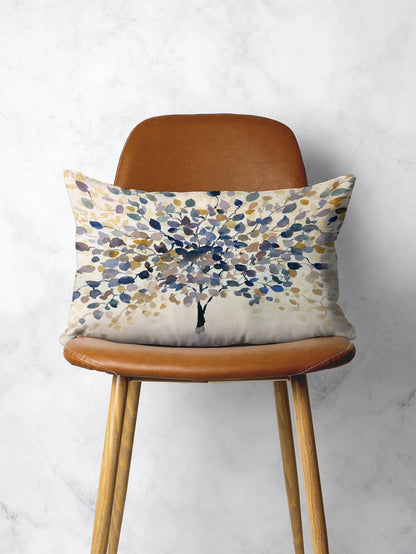 Tree Print Lumbar Pillow Cover, Modern Throw Pillow Case, Pillow Insert Not Include, For Sofa, Living Room
