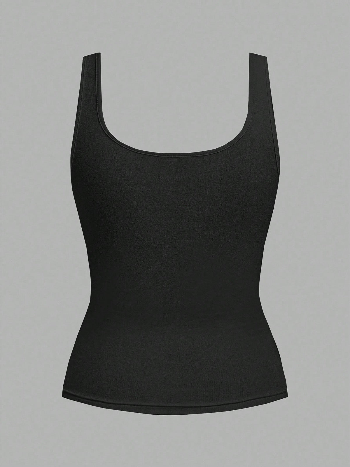 Tseoso 95% Cotton Women's Casual Large Scoop Neck Ruched Fitted Tank Top Set, Suitable For Daily Wear, Versatile