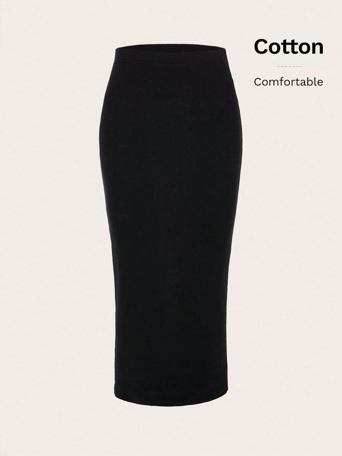 Tseoso High Waist Solid Pencil Skirt