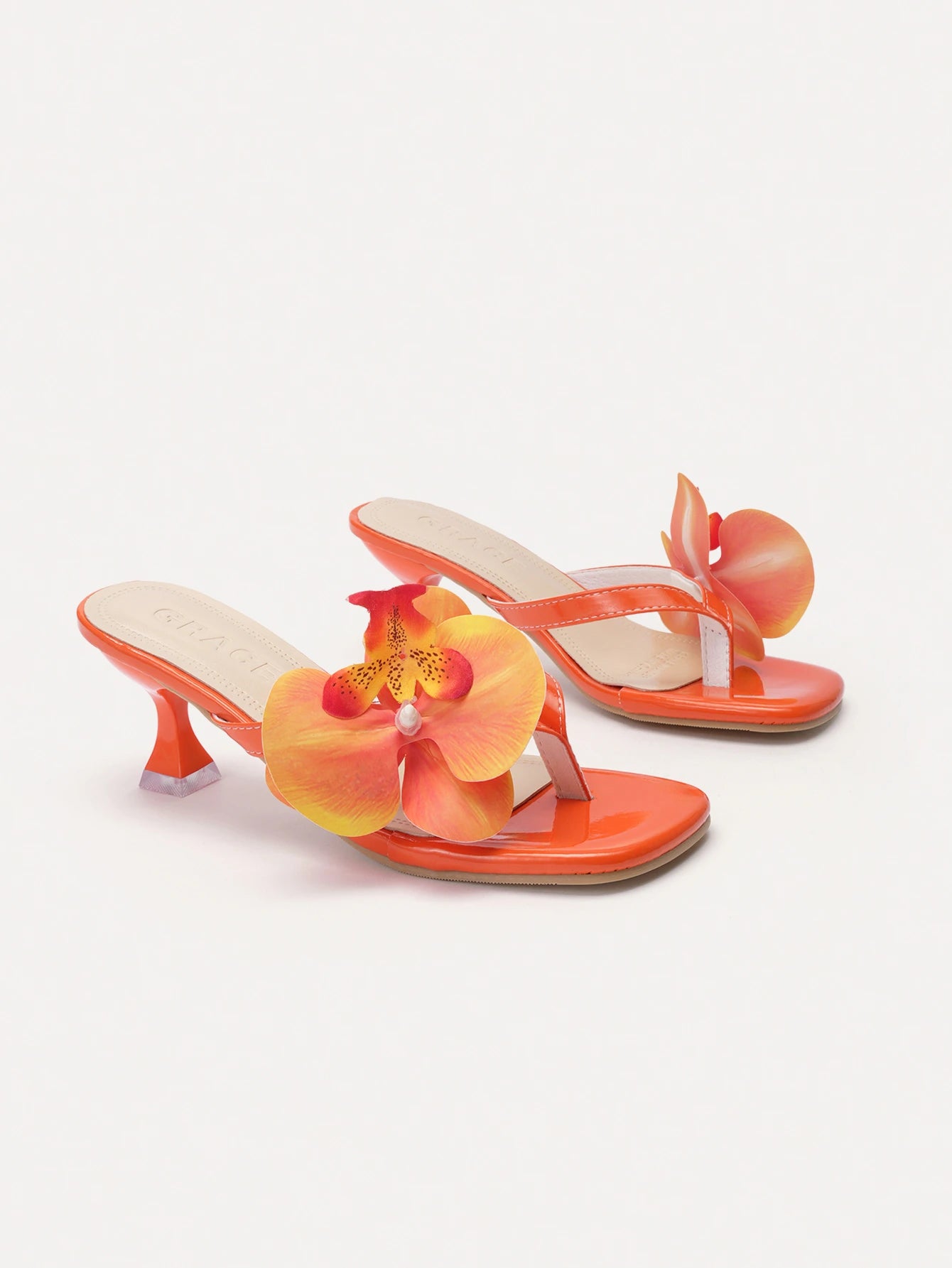 TuEzra 2026 New Plus Size Women Floral Decor Flip Flops, Fashion Casual Beach Sandals