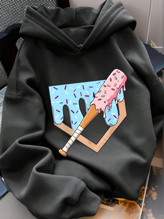 Tween Boy Thermal Lined Hooded Baseball Sweatshirt, Warm Winter Long Sleeve Top For Kids, Youth Street/Casual/Stylish/Daily/Sports/Fashion/School Wear