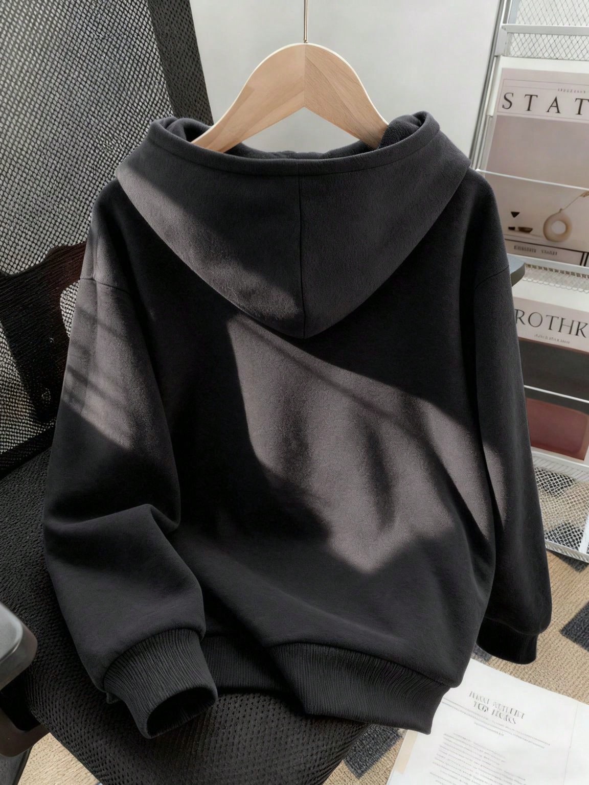 Tween Boy Thermal Lined Hooded Baseball Sweatshirt, Warm Winter Long Sleeve Top For Kids, Youth Street/Casual/Stylish/Daily/Sports/Fashion/School Wear