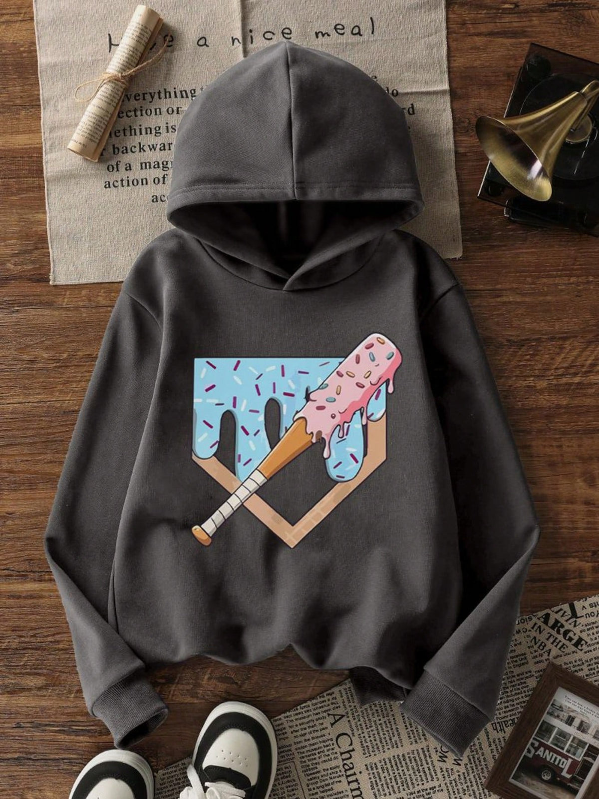 Tween Boy Thermal Lined Hooded Baseball Sweatshirt, Warm Winter Long Sleeve Top For Kids, Youth Street/Casual/Stylish/Daily/Sports/Fashion/School Wear