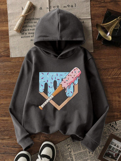 Tween Boy Thermal Lined Hooded Baseball Sweatshirt, Warm Winter Long Sleeve Top For Kids, Youth Street/Casual/Stylish/Daily/Sports/Fashion/School Wear