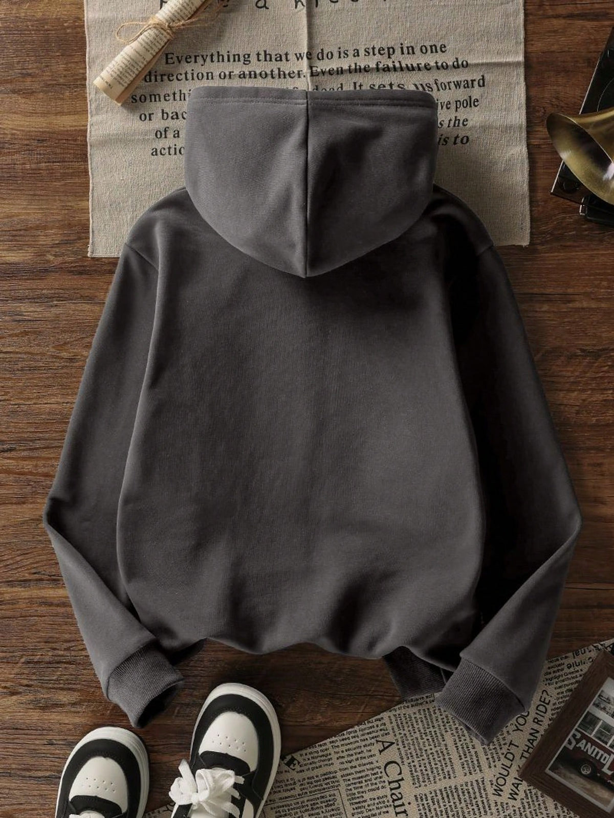 Tween Boy Thermal Lined Hooded Baseball Sweatshirt, Warm Winter Long Sleeve Top For Kids, Youth Street/Casual/Stylish/Daily/Sports/Fashion/School Wear