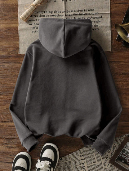 Tween Boy Thermal Lined Hooded Baseball Sweatshirt, Warm Winter Long Sleeve Top For Kids, Youth Street/Casual/Stylish/Daily/Sports/Fashion/School Wear
