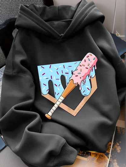 Tween Boy Thermal Lined Hooded Baseball Sweatshirt, Warm Winter Long Sleeve Top For Kids, Youth Street/Casual/Stylish/Daily/Sports/Fashion/School Wear