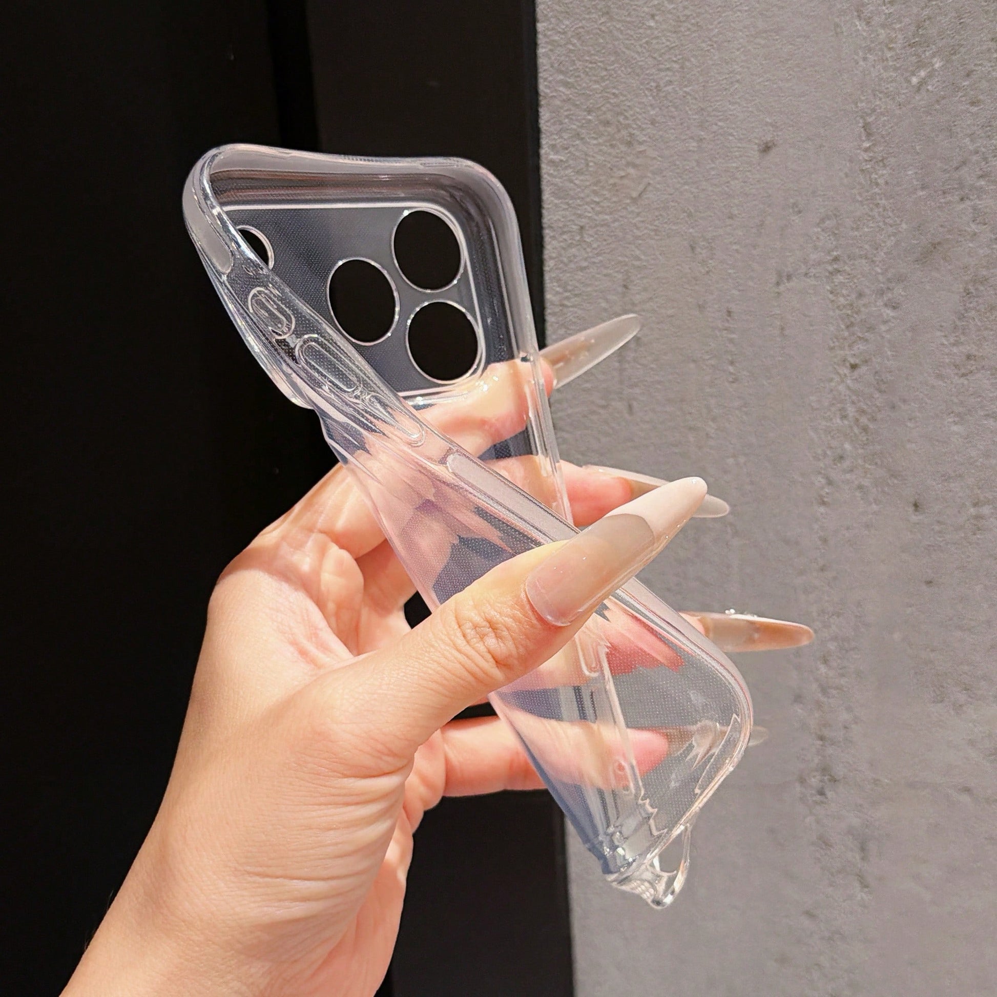 Two-Layer Large Window Clear Phone Case, Anti-Yellow Transparent Split Lens Shockproof Cover For IPhone 17 16 15 14 13 Pro Max