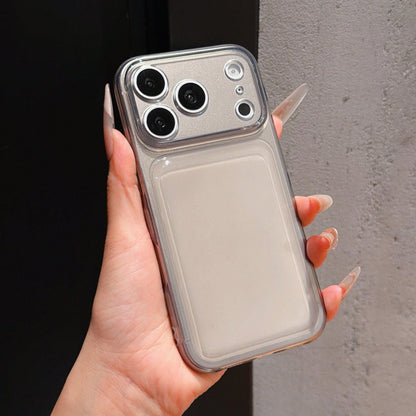 Two-Layer Large Window Clear Phone Case, Anti-Yellow Transparent Split Lens Shockproof Cover For IPhone 17 16 15 14 13 Pro Max