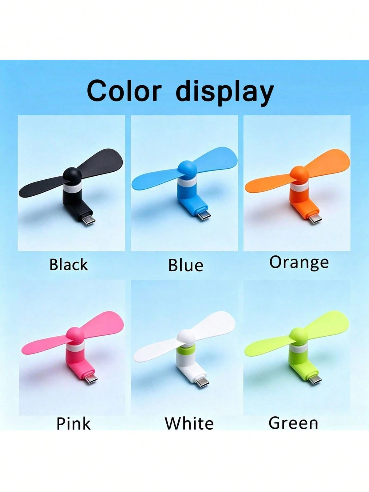 Type-C Mini Phone Fan, Portable Plug And Play USB Cooling Fan, Silent Soft Blades Pocket Travel Fan, Compact Mini Cooler Fan For Android Type-C Phones, Power Bank Laptop Summer Outdoor Camping Hiking