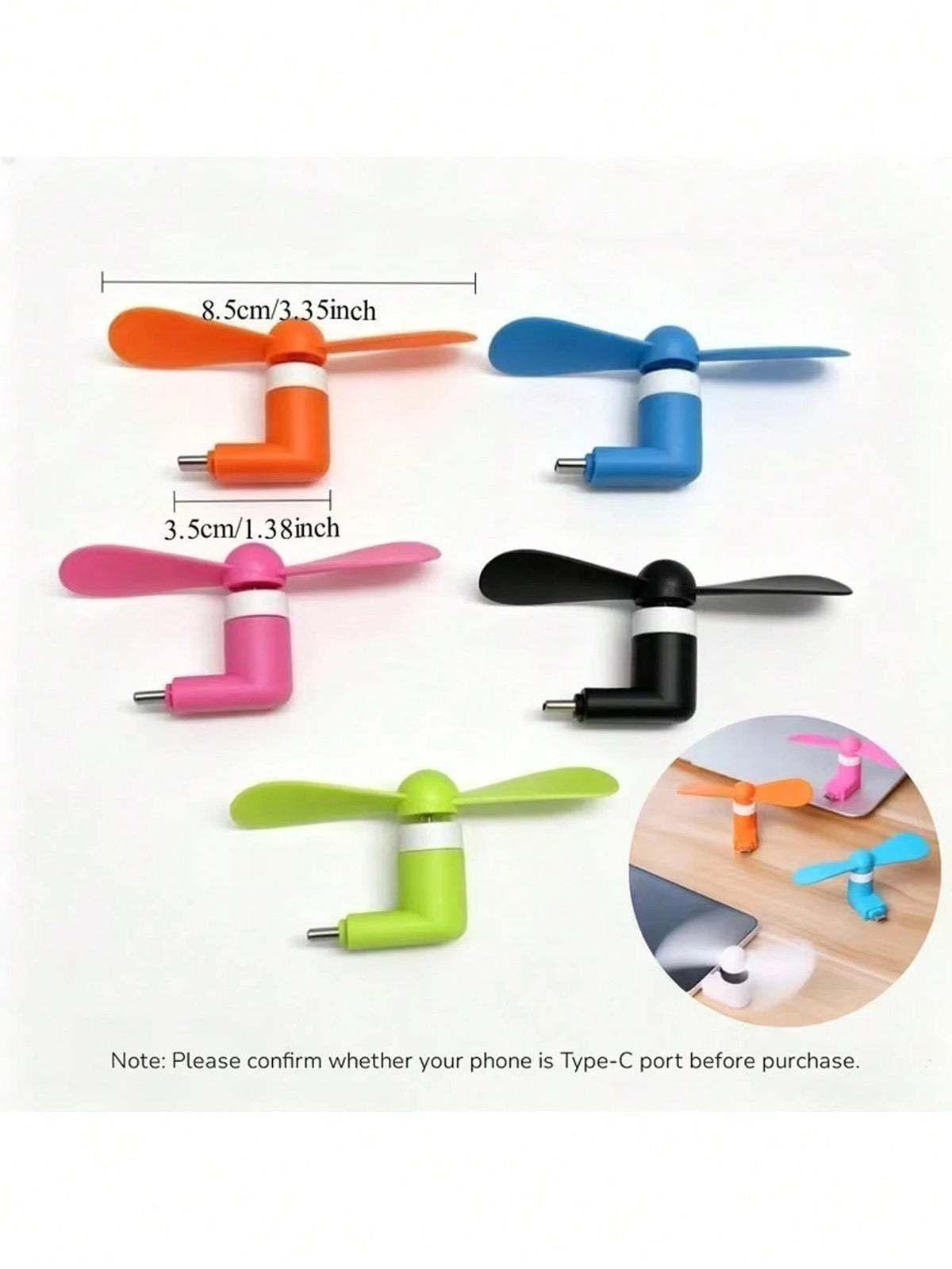 Type-C Mini Phone Fan, Portable Plug And Play USB Cooling Fan, Silent Soft Blades Pocket Travel Fan, Compact Mini Cooler Fan For Android Type-C Phones, Power Bank Laptop Summer Outdoor Camping Hiking