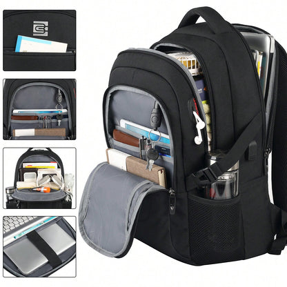 UKEIN Bagsure Travel Laptop Backpack, Business Water Resistant Laptop Backpack With USB Charging Port, College Bag For Men & Women