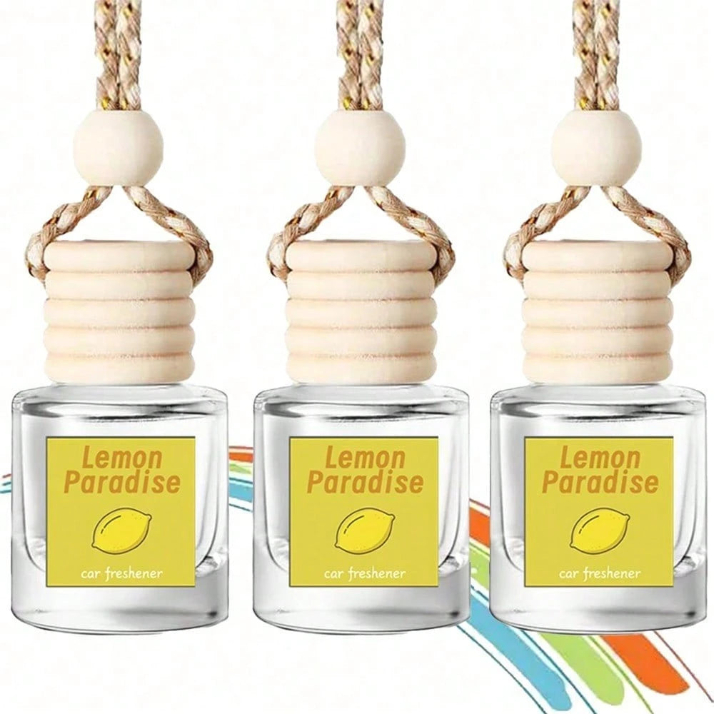 Ultimate 3PCS Hanging Car Air Freshener Diffuser Bottles, Powerful Odor Eliminator For Car & Small Spaces, Provides 60+ Days Of Continuous Fresh Air
