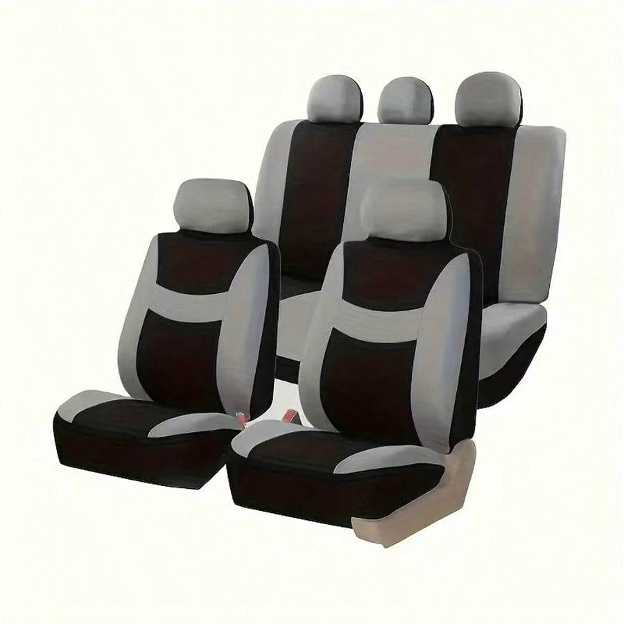 Unisex Car Seat Covers, 5-Seat Full Coverage, Protects Seats, Easy To Install, Breathable Fabric, Suitable For Most Car Models On The Market, All-Season Design.